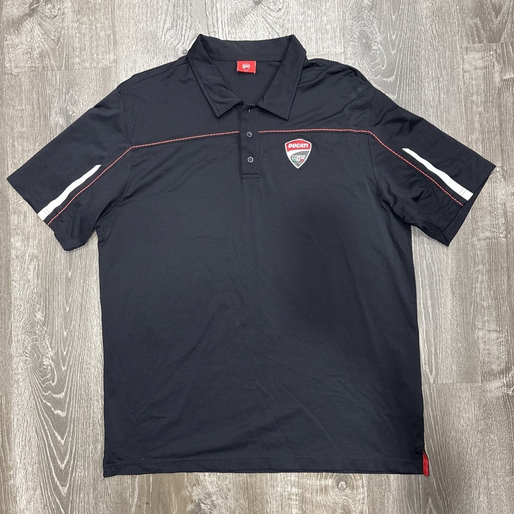 Ducati Corse Moto Racing Vintage Polo Performance Shirt Championship Men's Large